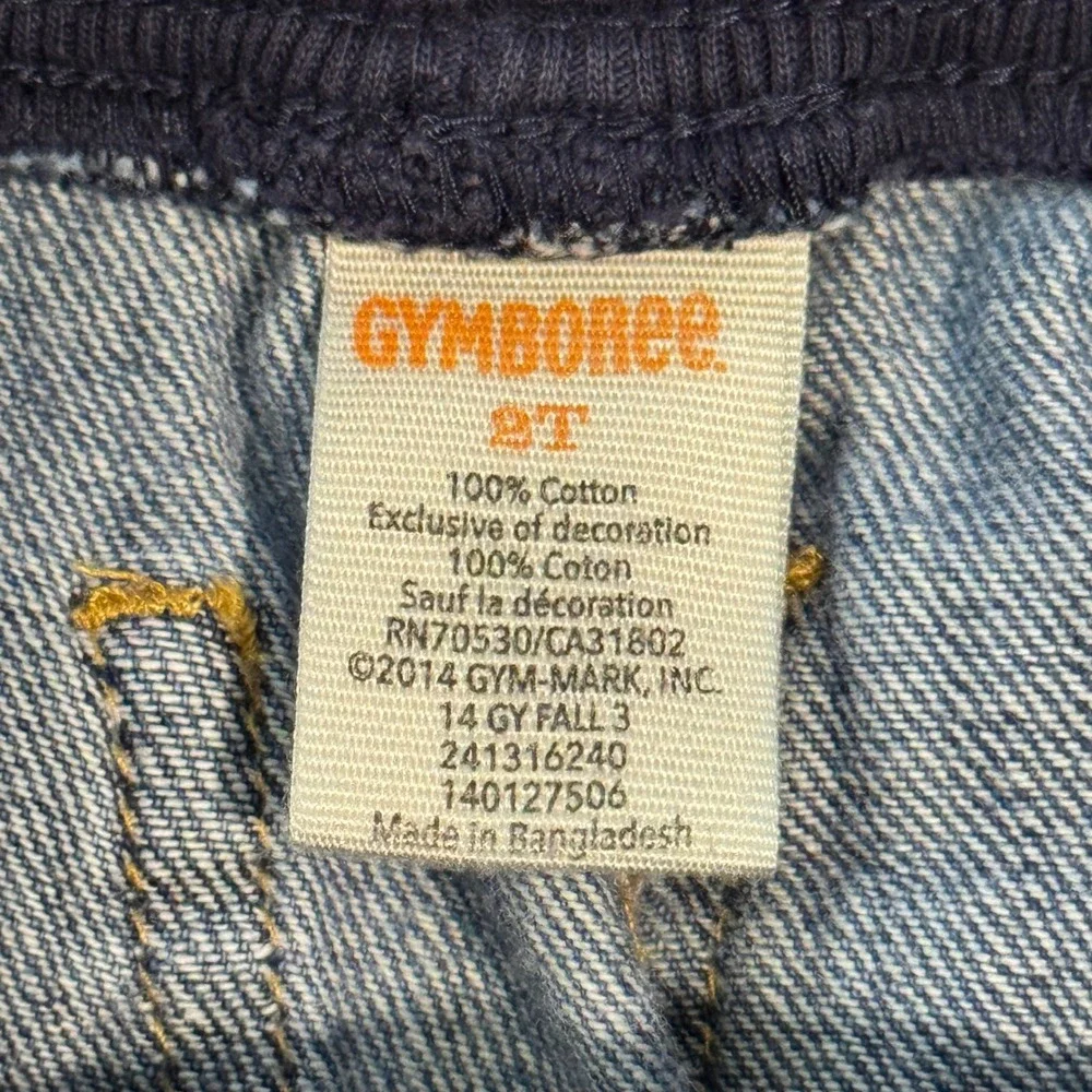 Gymboree Kids 2T Denim Carpenter Pants Relaxed‎ Fit Blue Jeans Toddler